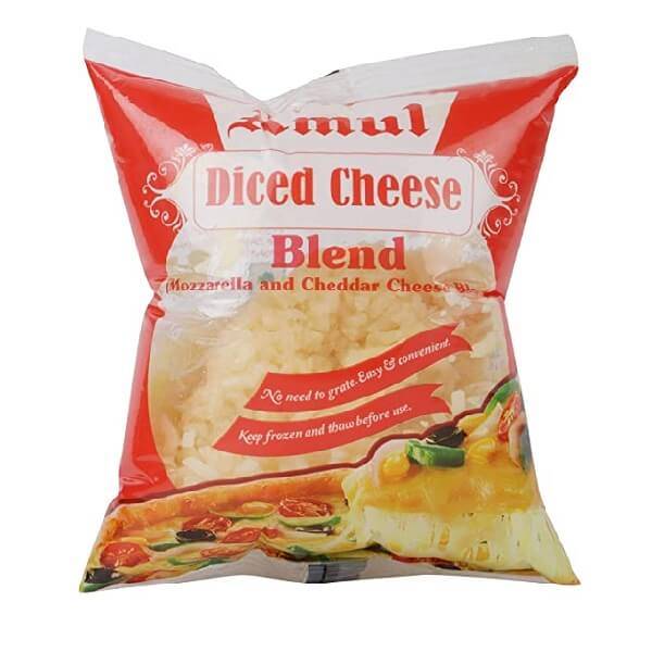 Buy Amul Diced Mozzarella & Cheddar Cheese Blend Online at Best Price